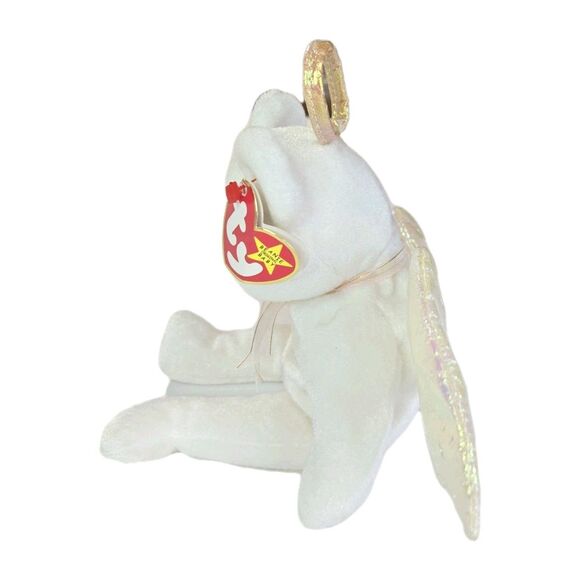 Beanie Baby TY Retired “Halo” the Angel Bear – Rare 1998 Brown Nose - Picture 6 of 13